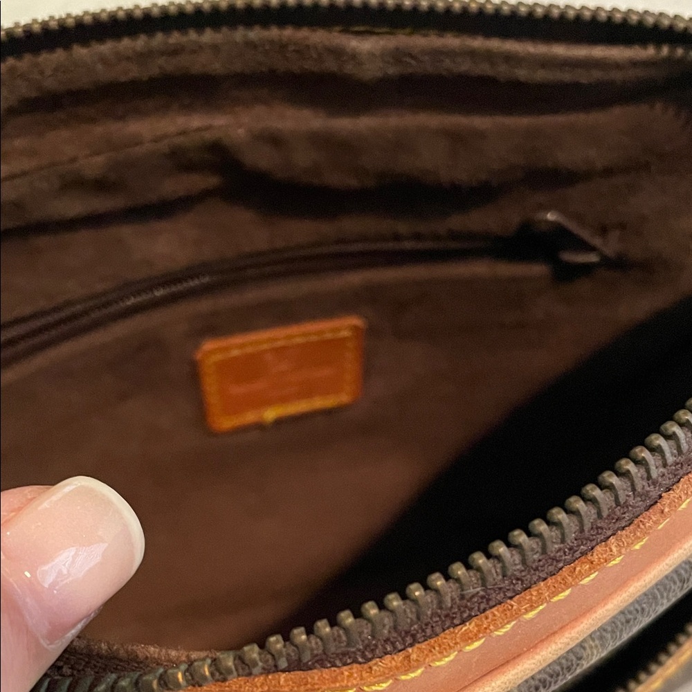 Louis Vuitton Brown and Tan Monogram Crossbody Bag - Picture 2 of 3